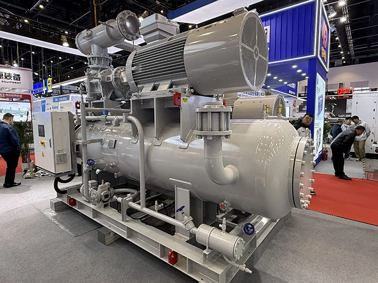 Unidade de compressor de refrigeração de parafuso de dois estágios tipo aberto