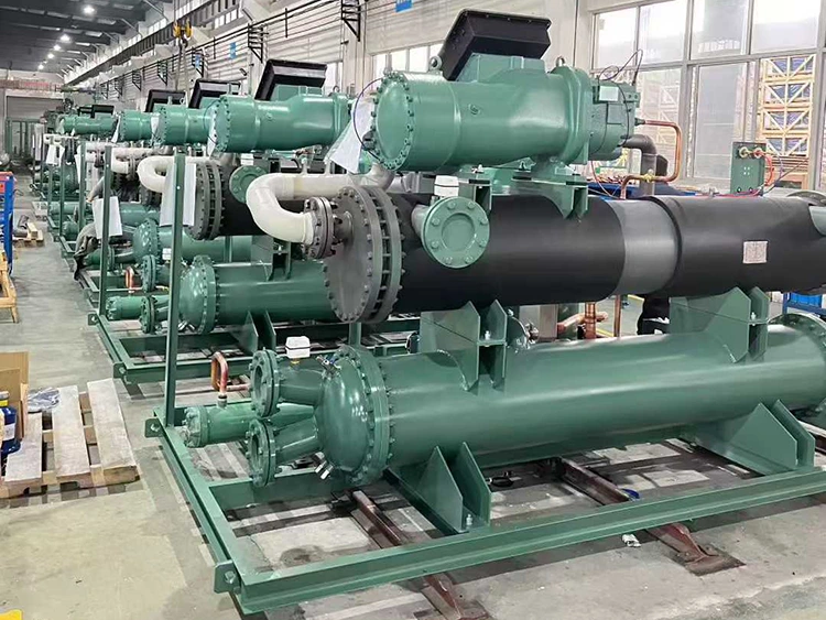 Unidade de compressor de refrigeração de parafuso resfriado a água